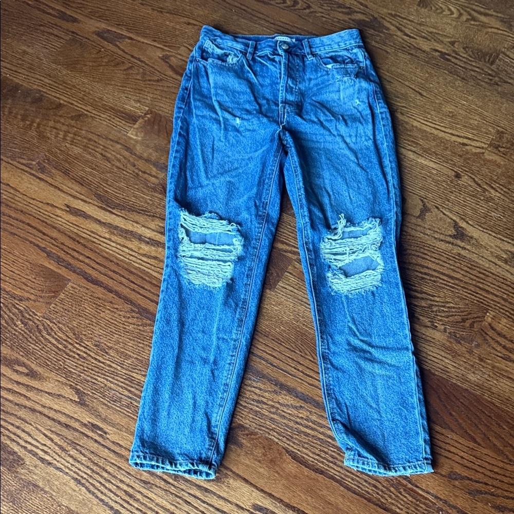 PacSun Blue Ripped Boyfriend Jeans